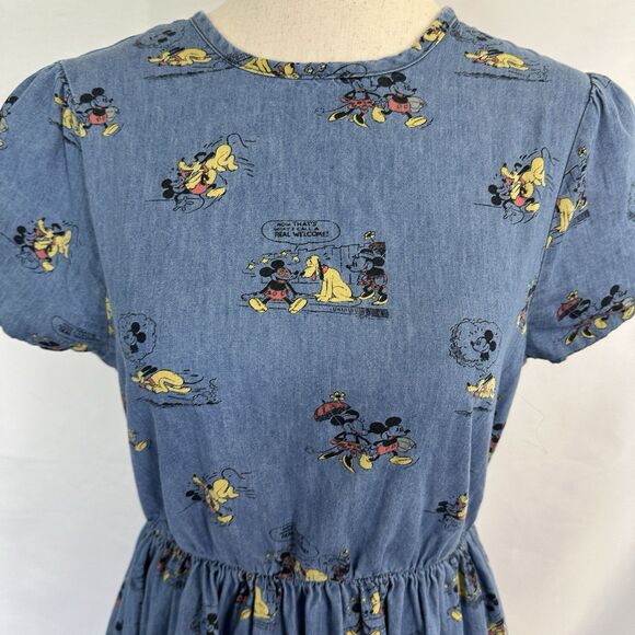 DISNEY Her Universe Mickey & Friends Chambray Dress Size XS - Picture 3 of 9